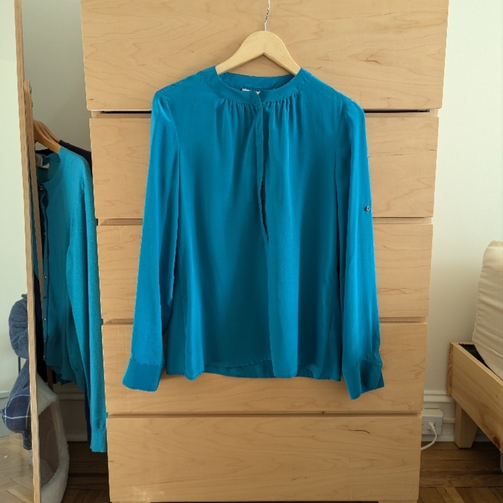 Banana Republic Blue Long Sleeve Blouse